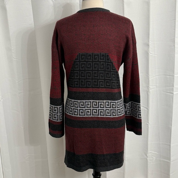 Melissa Paige Women's Long Sleeve, Open Front, Geometric Pattern Long Cardigan - Picture 5 of 6